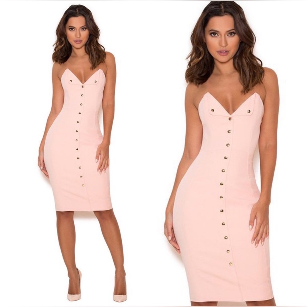 House of CB Merciena Pale Pink Dress Medium RARE - Picture 9 of 16